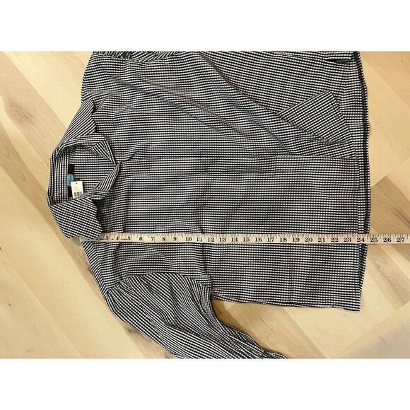 Anthropologie NWT Gingham Scoop Collar Shirt Blouse Charming Retro Chic - Picture 6 of 7